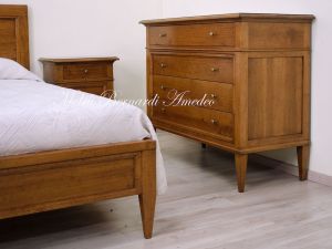 CO16 A Cassettone Noce Massello Cassetti Incorniciati Gambe Spillo 02
